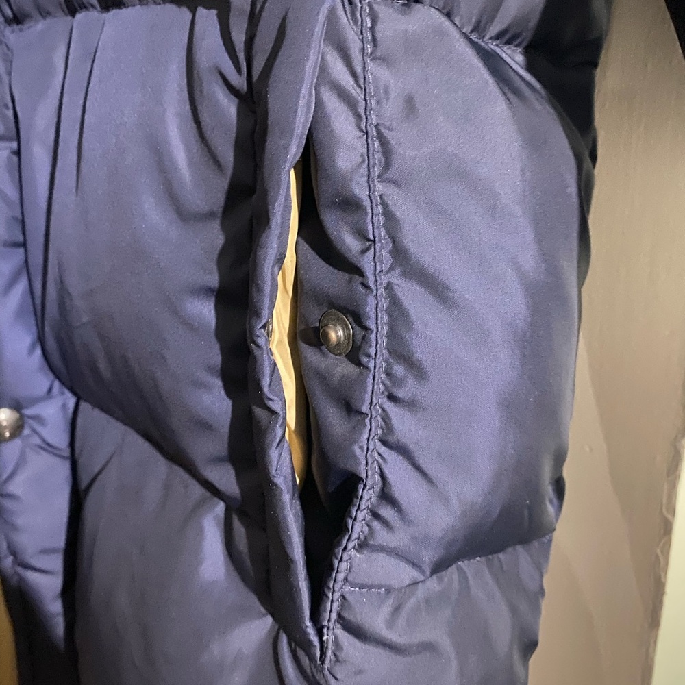 Vintage Men's Ralph Lauren Polo Sport Navy/Tan Jacket Puffer Coat - Men Small - Picture 10 of 14